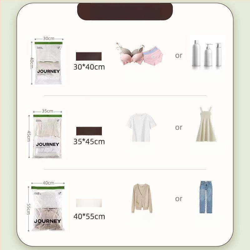 Ceļojumu kompresijas uzglabāšanas soma – ruļļa tips, PA+PE materiāls, modelis Journey