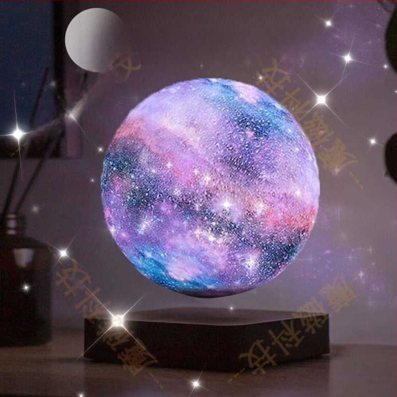 Magnetinės levitacijos Galaktinės Mėnulio lemputė — 3D spausdinimas, išmanus nakties apšvietimas, modelis Sim10-gw5, CE sertifikatas