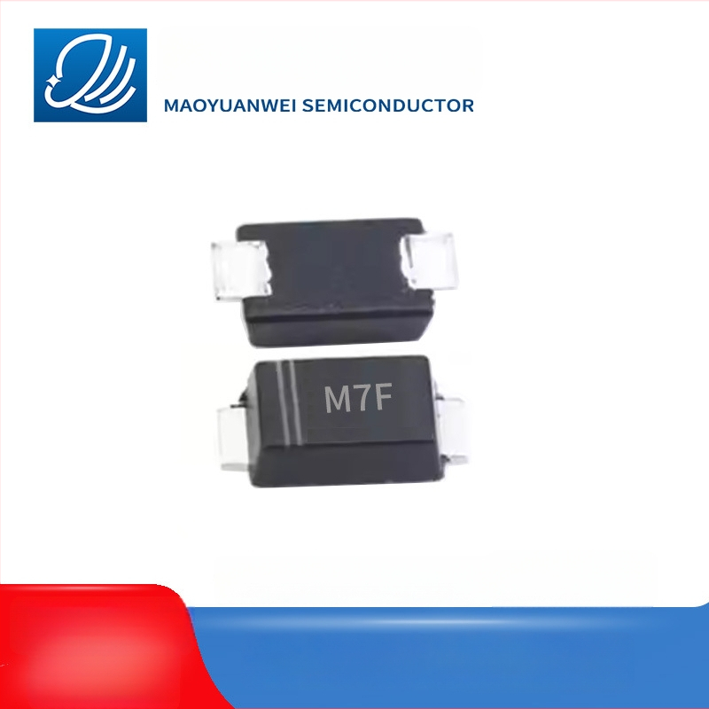 Rectifier diode, M7F SMAF paketas, silkscreen spausdinimas, 1000V 1A