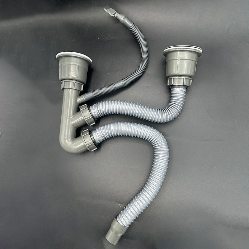 Kööginõude äravoolutorude komplekt, S-kaar, polüpropüleen, tõmbe tüüp, kohandatud töötlemine