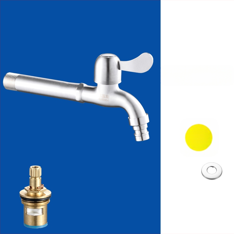 Seininis kranas skalbimo mašinai ir plovimui baseinui, 304 nerūdijančio plieno, modelis V5004, vieno rankenėle, sieninis montavimas, nominalus slėgis 0.8–1.2 MPa