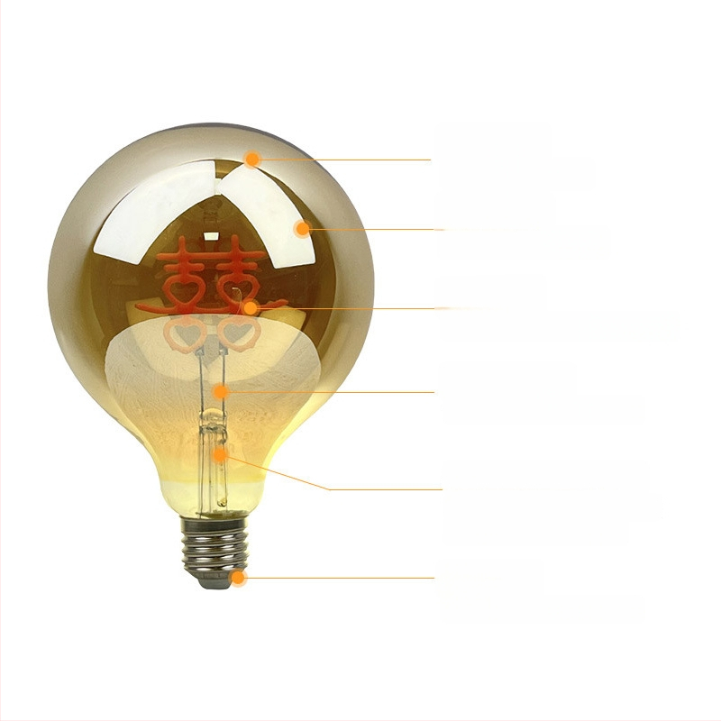 Edison lemputė su E27 baze, volframo pluoštas, 220V, 360° spindulio kampas, CRI 80-90