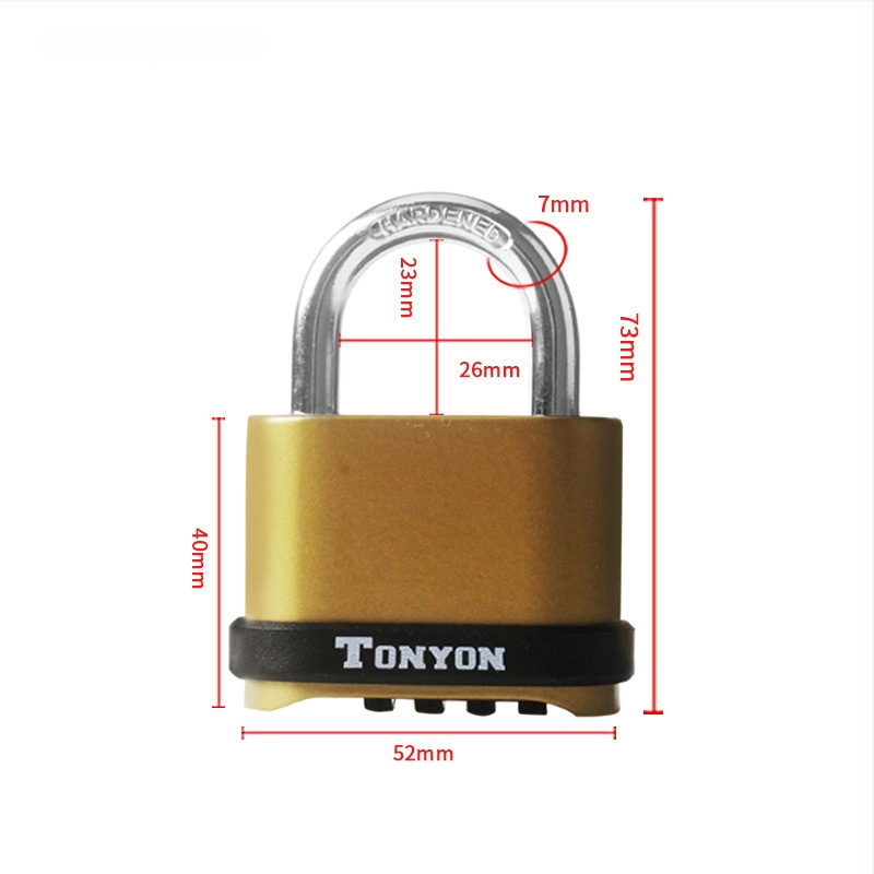 4-ratų kombinuotas užraktas studentų bendrabutyje ir lauko naudojimui – varinis korpusas, modelis K25008