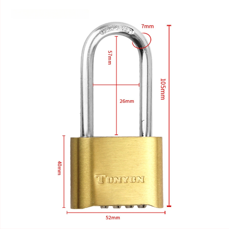 4-ratų kombinuotas užraktas studentų bendrabutyje ir lauko naudojimui – varinis korpusas, modelis K25008
