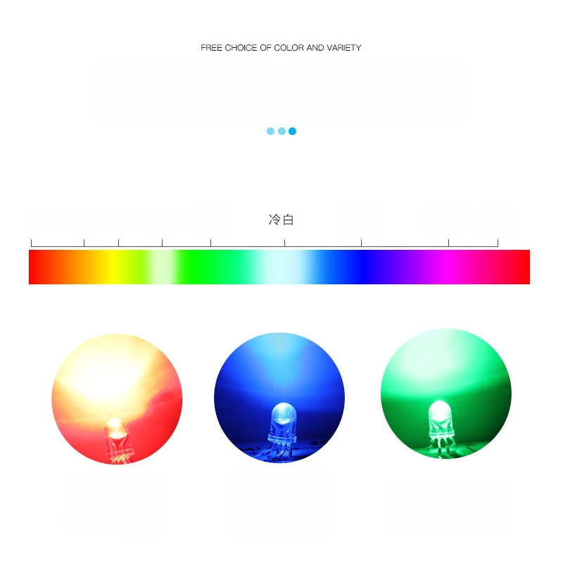 RGB LED elementas su 4 pin't, bendras katodas/anodas, didelis ryškumas, pritaikymas