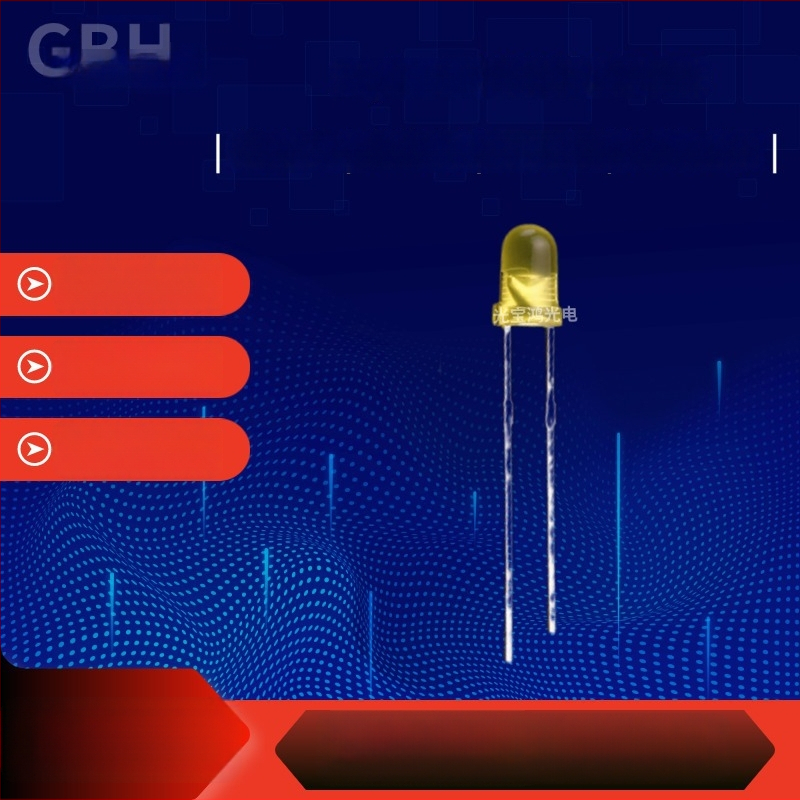 LED indikatorinė dioda su apvalia galva, 20 mA, 1.8–3.4 V, 0.06 W, San'an čipas