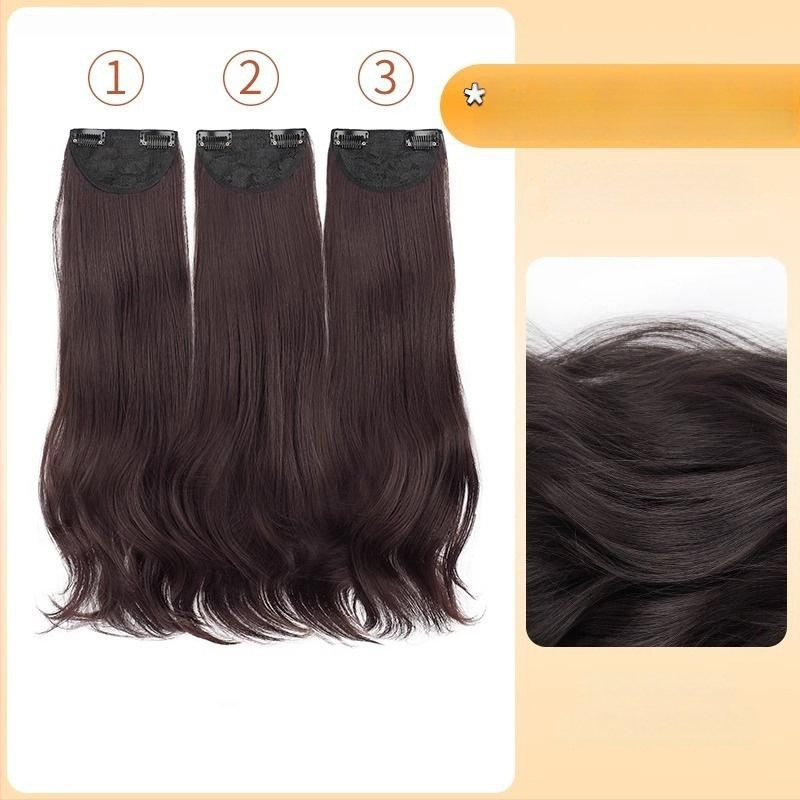 Trijų dalių mikro volų parūka su nematoma viršutine dalimi, ilgos garbanos, apimtis, ilgis 50–60 cm, karščiui atspari sintetinių pluoštų