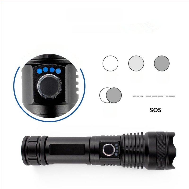 ONLYSTAR GS-9112 rankinis žibintuvas: 10W LED, 700 lm, 100–200 m nuotolis, IP54, 18650 akumuliatorius