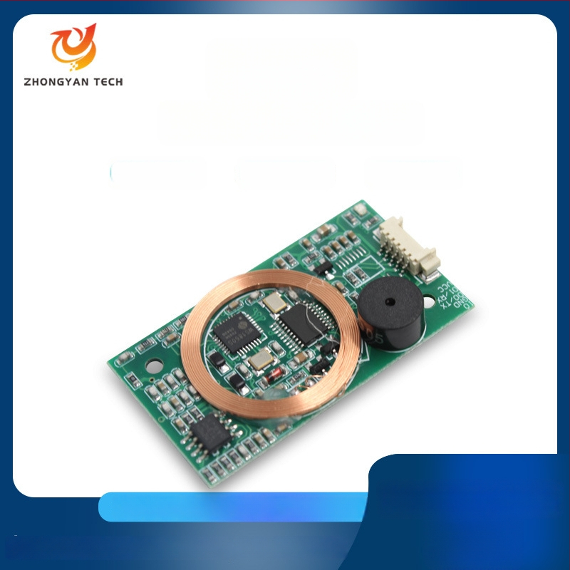 RFID dviejų dažnių kortų skaitytuvo modulis ZY-RFM411, 125kHz+13.56MHz, sąsajos RS232/TTL/USB, ISO14443A/B, aptikimo atstumas 2-5, modelis ZY-RFM411