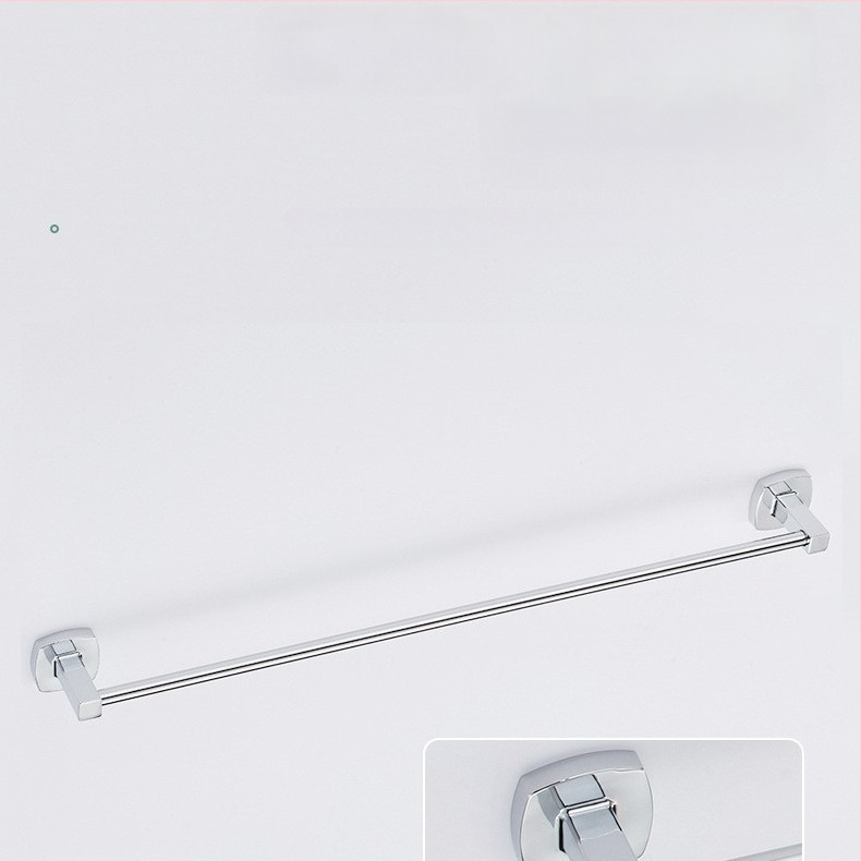 Cinko lydinio vonios kambario aksesuarų rinkinys su elektroplakavimu — šešių dalių rinkinys: rankšluosčio laikiklis, tualeto popieriaus laikiklis, muilo tinklelis; modernus minimalistinis stilius