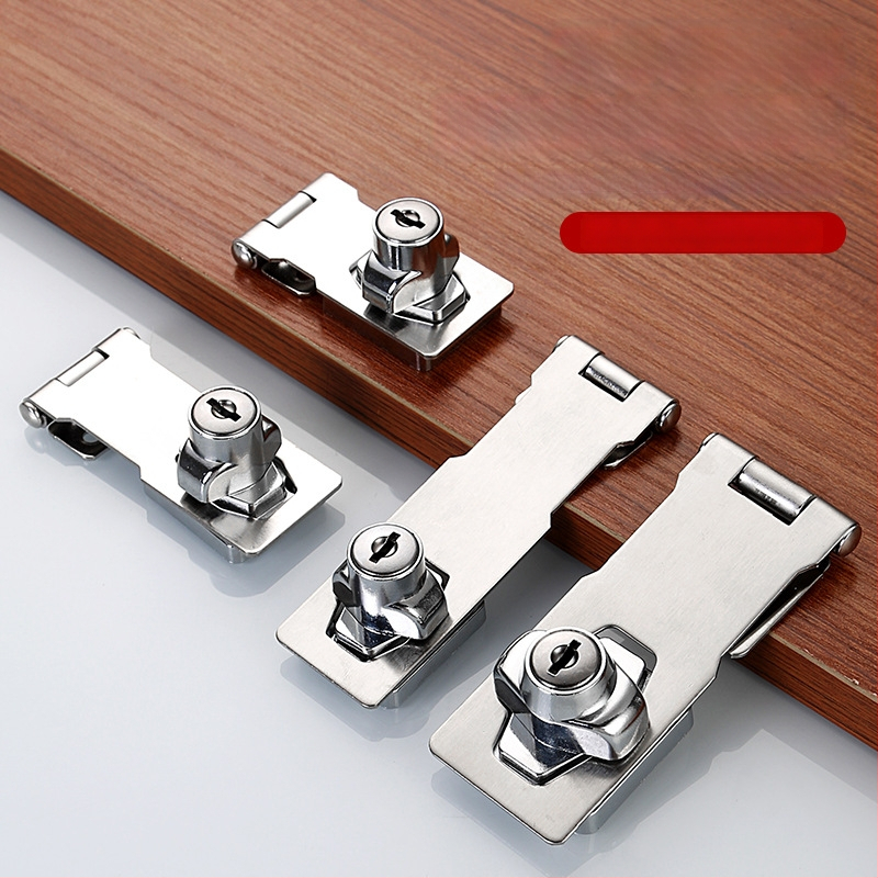 Nerūsavat terasest ja tsingi sulamust valmistatud sahtli lukk, mudel Lock plate, sobib arhiivikam kappidele, külmikutele, garderoobidele ja sahtlite kappidele