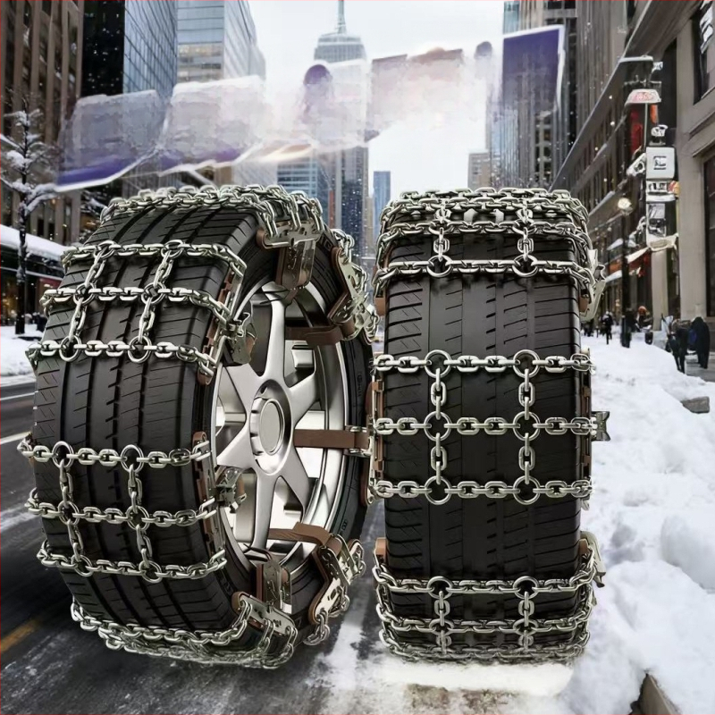 Terasest auto rehvi libisemisvastane ahel, jääl ja lumes, universaalne sobivus SUV-idele ja sedanidele, kohandatav, sobib rehvidele 145–285