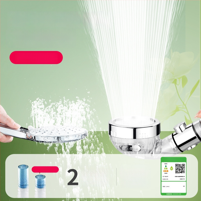 Slėginė filtruota dušos galva, ABS korpusas, filtravimas su dechloravimu ir neigiamais jonais, trijų srauto režimų, darbinė temperatūra 0–99°C