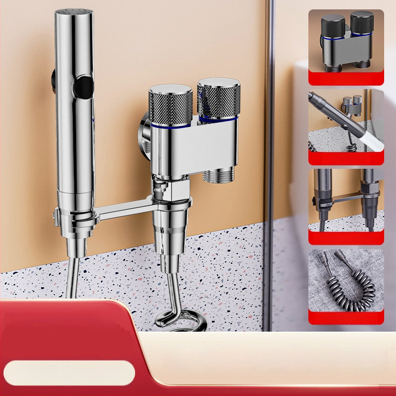 Tualeto komplektas su purškimo pistole ir čiaupo išplėtikliu, nerūdijantis plienas, Luyu prekinis ženklas, lengvas prabangos stilius