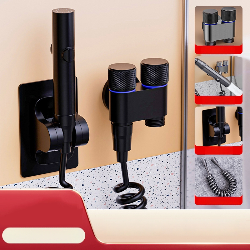 Tualeto komplektas su purškimo pistole ir čiaupo išplėtikliu, nerūdijantis plienas, Luyu prekinis ženklas, lengvas prabangos stilius