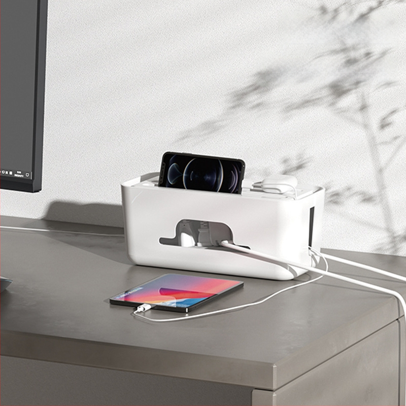 Yihao Kabelių organizatoriaus dėžutė kištinių blokams laidų, japonų stiliaus, PET medžiaga, staliniam ir miegamajam laikymui