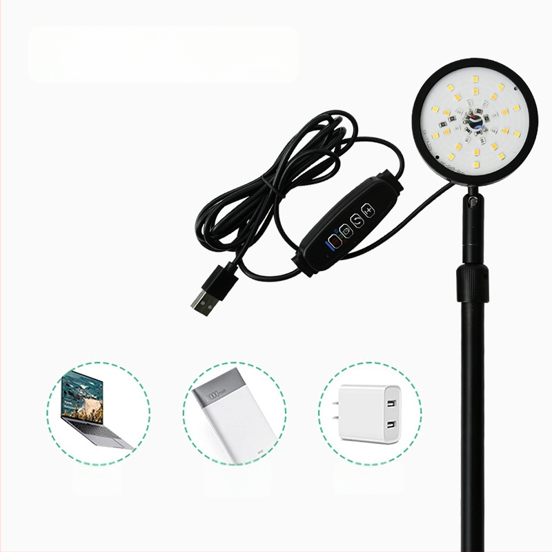 Išmanusis LED augalų augimo šviestuvas, pilnas spektras, 28 LED, 2000 lm, aliuminio korpusas IP65, 5 V įvestis