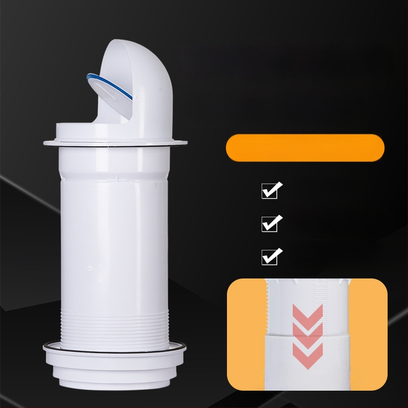 Virtuves atgriezeniskā plūsmas vārsta ventilis – caur sienu, PP plastmasa, mūsdienīgs minimālisma stils, izturīgs pret vēju, lietu un putniem