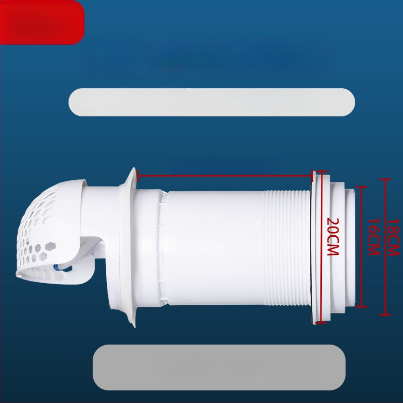 Virtuves atgriezeniskā plūsmas vārsta ventilis – caur sienu, PP plastmasa, mūsdienīgs minimālisma stils, izturīgs pret vēju, lietu un putniem