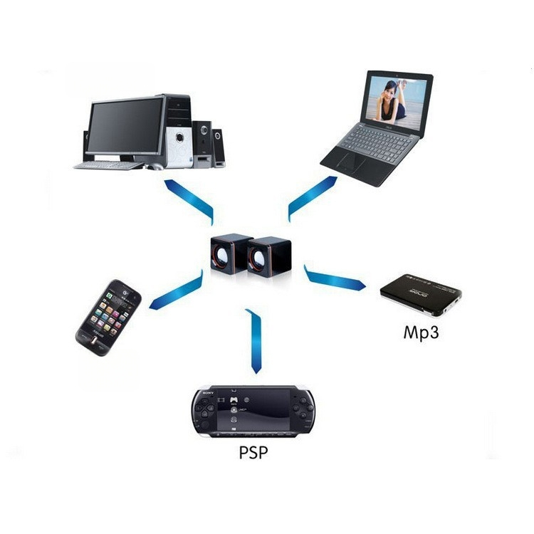 BAJEAL 101Z USB kompiuteriniai garsiakalbiai, 2 kanalų