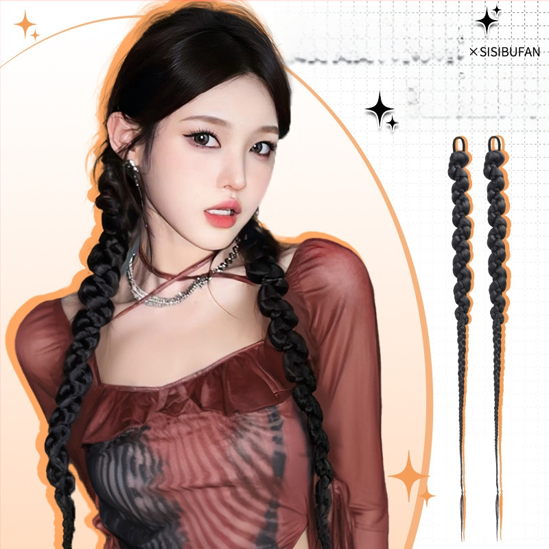 Parūka ar asti un pītu pinumiem ķīniešu nacionālā stilā, roku darbs, mati no augsttemperatūras stieples, nav krāsoti un nav permētie