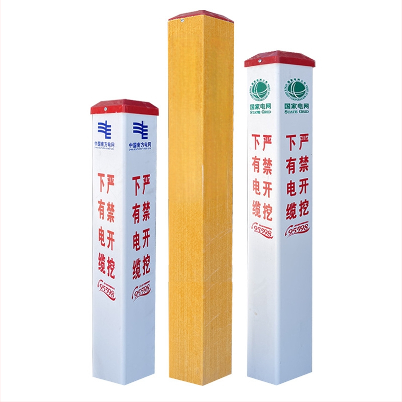 FRP įspėjamieji stulpai dujotiekiams/naftotiekiams; PVC vandens tiekimo žymėjimo stulpai; cemento energijos ir ryšių stulpai; atšvaitinis filmas klasė II; šilkografija; formos kvadratas/apvalus/trikampis; pritaikomi