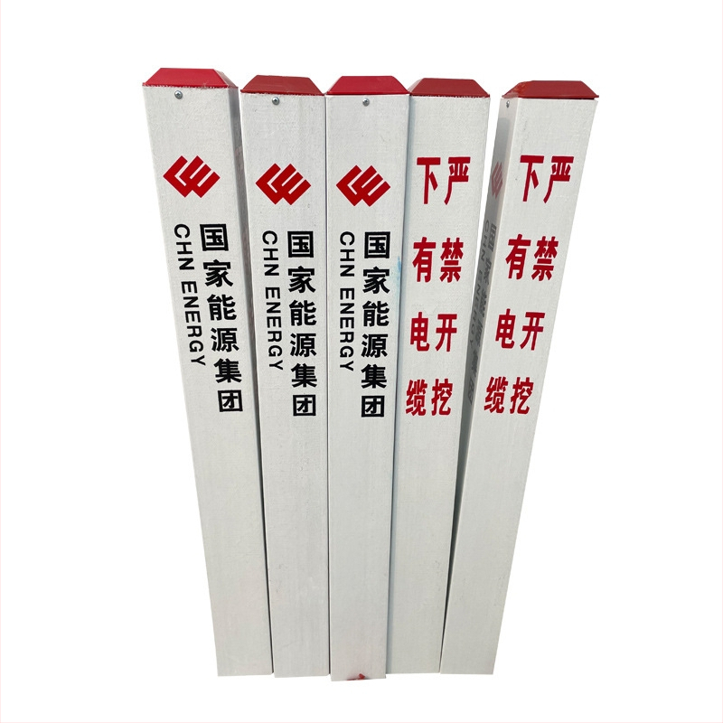 FRP įspėjamieji stulpai dujotiekiams/naftotiekiams; PVC vandens tiekimo žymėjimo stulpai; cemento energijos ir ryšių stulpai; atšvaitinis filmas klasė II; šilkografija; formos kvadratas/apvalus/trikampis; pritaikomi