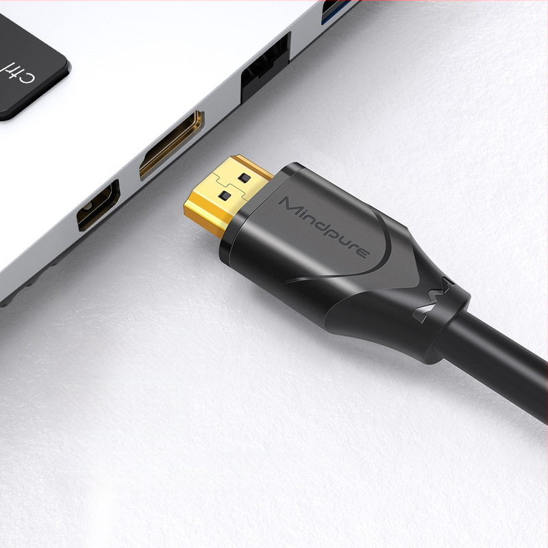 HDMI pratęsimo kabelis, vyras–moteris, 4K60, auksu dengtos jungtys, ilgiai 0.5 m, 1 m, 1.5 m, 2 m, 3 m