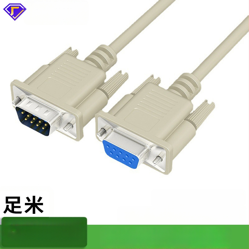 DB9 serijinis kabelis RS-232, COM sąsaja, vyr–moterų jungties, varinis dengtas plienas laidininkas