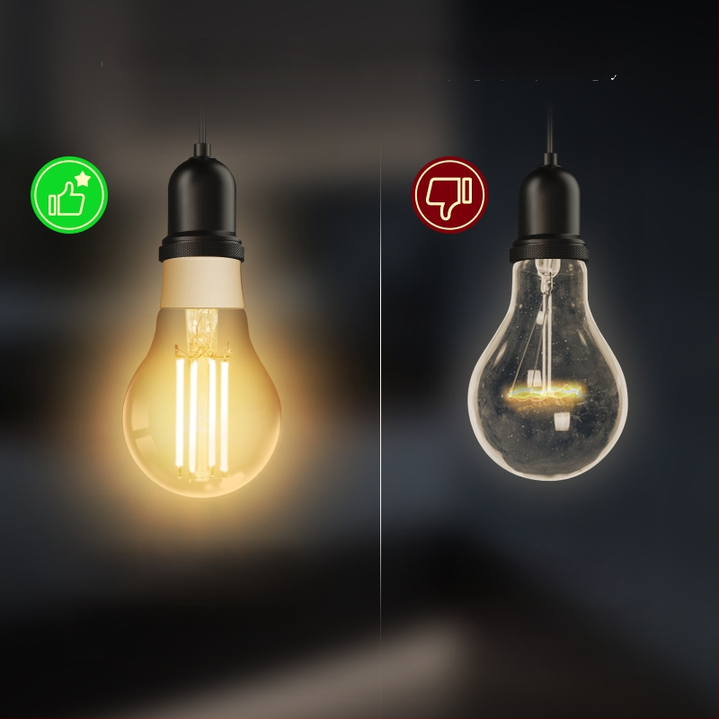 Nutikas LED-filamentlamp WiFi Tuya, Matter ühilduvus, Alexa hääle juhimine ja mobiilirakenduse kaugjuhtimine, 806 lm (±10%), PF > 0.7