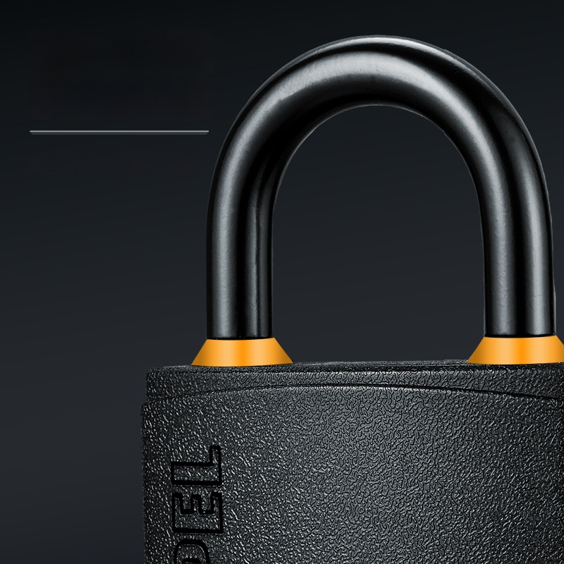 Namų spyna su geležiniu korpusu ir vario šerdimi, modelis W-Black-TK, skirta vartams, sandėliams, sunkvežimiams, kalėjimams, spintelėms, bagagei, mokykloms ir statyboms.