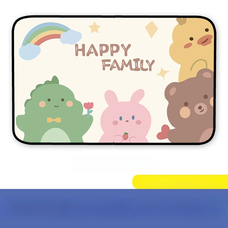 Automobilio magnetinė saulės uždanga šoniniam langui – karikatūrinis dizainas, gradientinis raštas, paprastas stilius, PVC (PVC; magnetinė tvirtinimas; universalūs modeliai; gradientinis raštas)