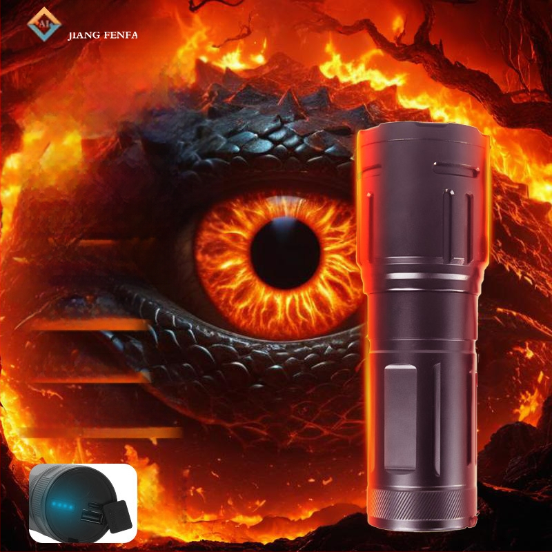 Rankinis LED žibintuvas, 15W, 1500lm, 1000m spindulys, 3x18650 akumuliatorius, IPX4