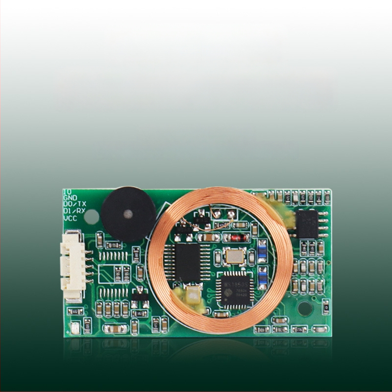 RFID dviejų dažnių kortelių skaitytuvo modulis su IDIC kortele, TTL serial sąsaja, WG sąsaja, bekontaktis skaitytuvas, nuskaitymo greitis 1/60 s