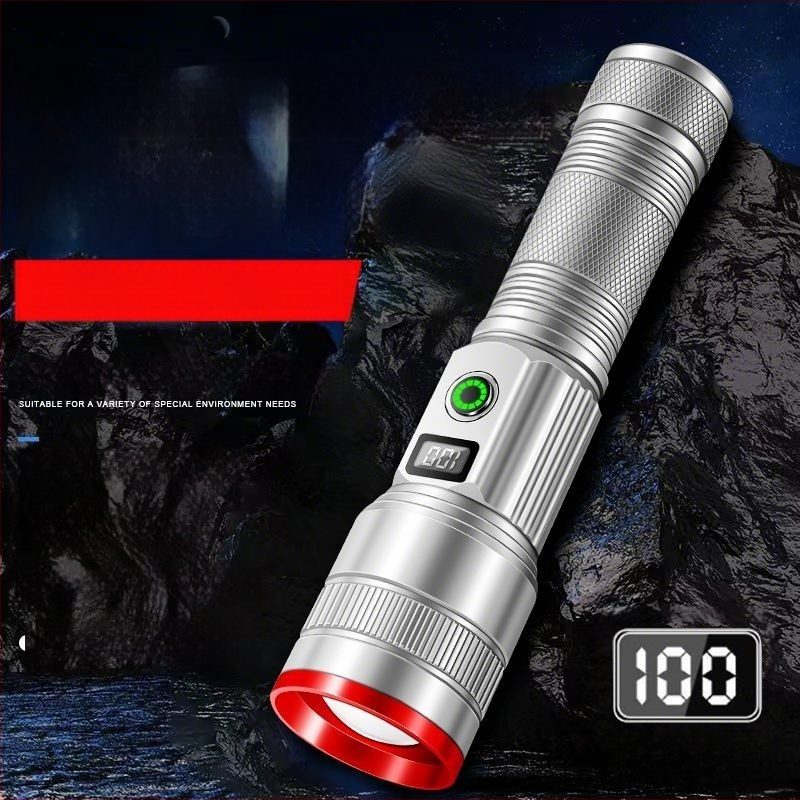 Kempingo žibintas su kaitinamosios lemputės lempute, įkraunamas, mygtuko jungiklis