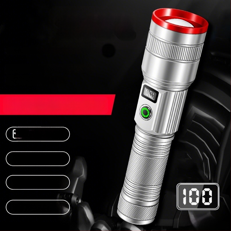 Kempingo žibintas su kaitinamosios lemputės lempute, įkraunamas, mygtuko jungiklis