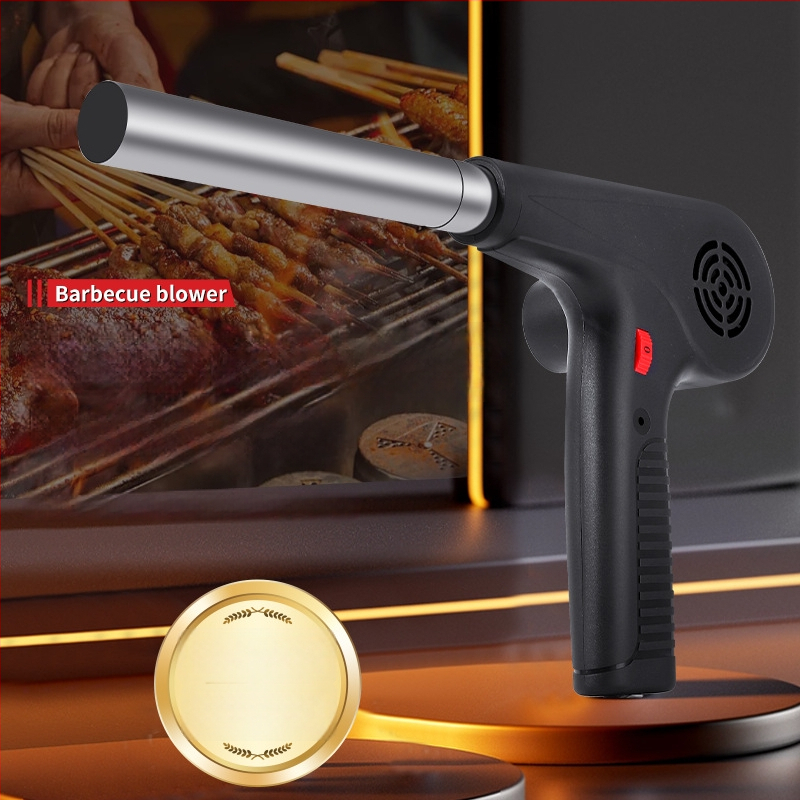 BBQ pūtėjas su įkraunama ličio baterija, belaidis rankinis uždegėjas anglims, lauko naudojimui, 12V