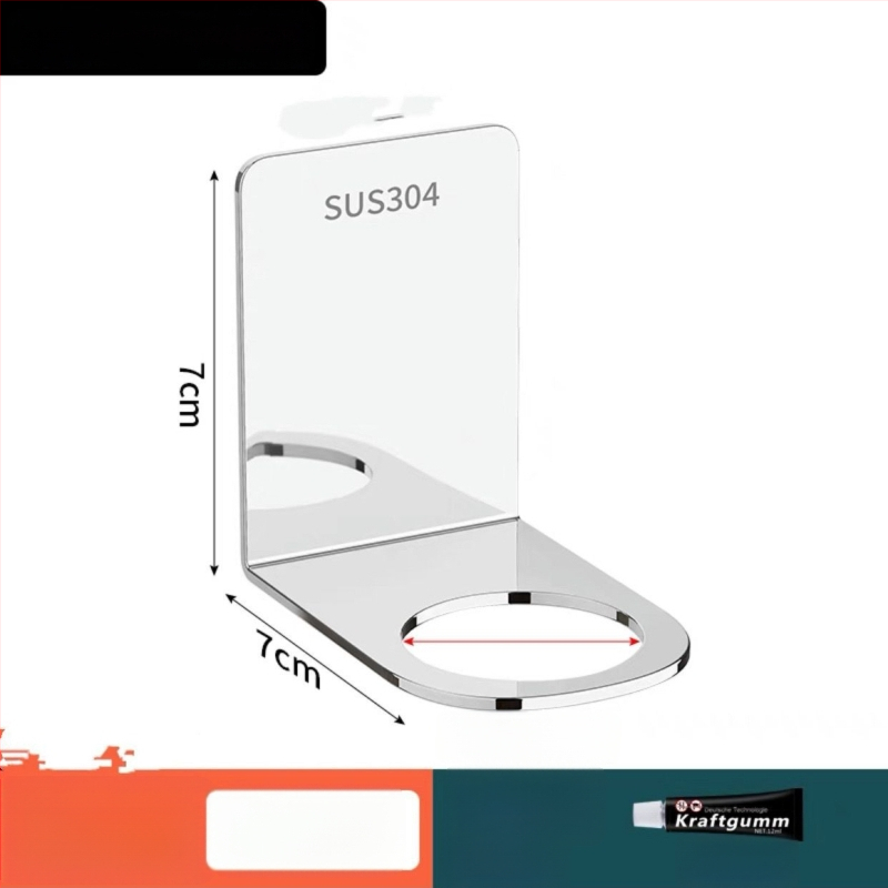 Nerūdijančio plieno sieninis vonios laikiklis skysčiams: rankų dezinfekavimui ir plovikliui — 2 dalių komplektas | 201 nerūdijantis plienas | CE sertifikatas