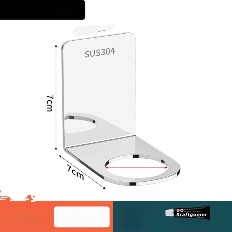 Nerūdijančio plieno sieninis vonios laikiklis skysčiams: rankų dezinfekavimui ir plovikliui — 2 dalių komplektas | 201 nerūdijantis plienas | CE sertifikatas