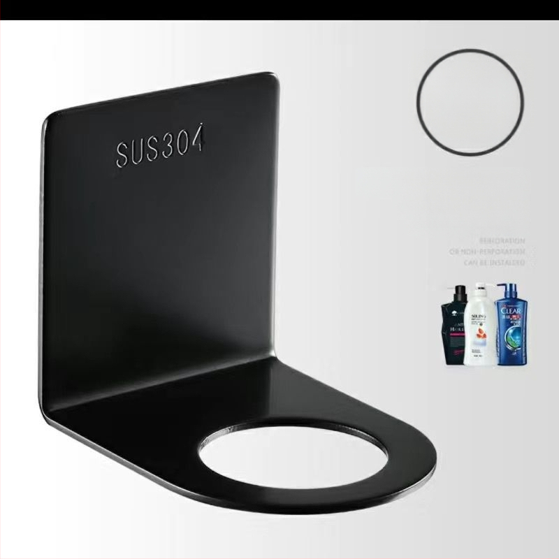 Nerūdijančio plieno sieninis vonios laikiklis skysčiams: rankų dezinfekavimui ir plovikliui — 2 dalių komplektas | 201 nerūdijantis plienas | CE sertifikatas