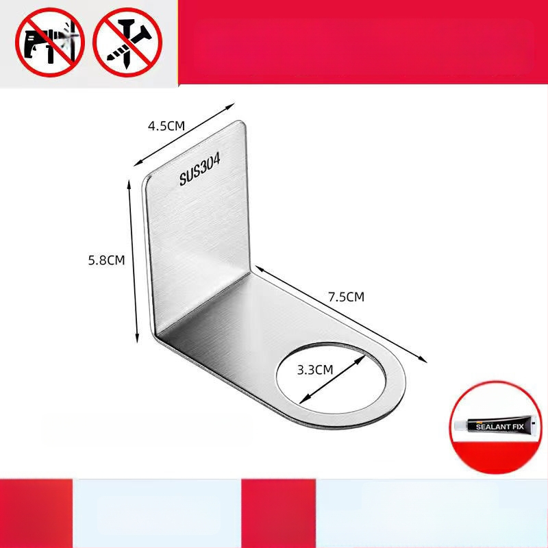 Nerūdijančio plieno sieninis vonios laikiklis skysčiams: rankų dezinfekavimui ir plovikliui — 2 dalių komplektas | 201 nerūdijantis plienas | CE sertifikatas