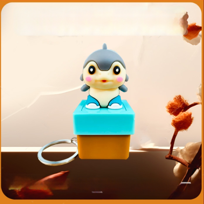 Plastikinis raktų pakabukas, mielas stilius, streso mažinimo blind-box serija, su balso mygtuku