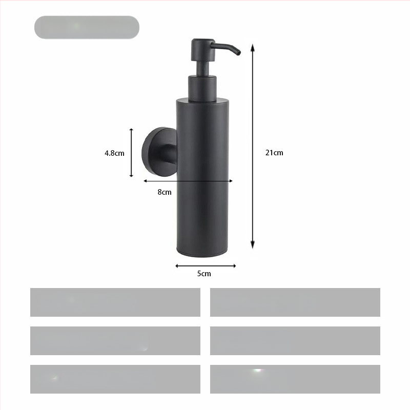 Nerūdijančio plieno muilo dozatorius, sieninis tvirtinimas, rankinis spaudimas, poliruotas paviršius, šiuolaikiškas minimalistinis stilius