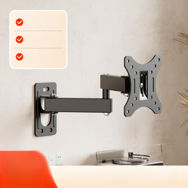 LCD monitoriui skirtas sieninis televizoriaus laikiklis, pasukamas ir išsiskleidžiantis, modelis Wmx012, apkrova 11–15 kg, medžiaga: geležis