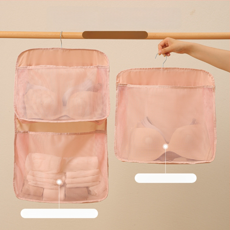 Daudzslāņu karājama uzglabāšanas soma zeķēm un apakšveļai — sienas piestiprināma, trīsdimensiju forma, Twill audums