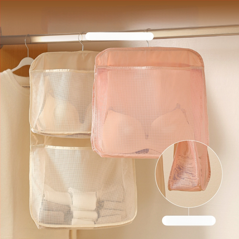 Daudzslāņu karājama uzglabāšanas soma zeķēm un apakšveļai — sienas piestiprināma, trīsdimensiju forma, Twill audums