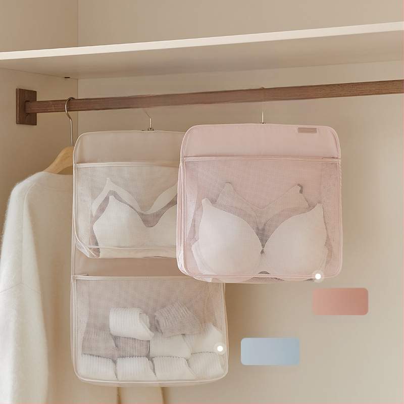 Daudzslāņu karājama uzglabāšanas soma zeķēm un apakšveļai — sienas piestiprināma, trīsdimensiju forma, Twill audums