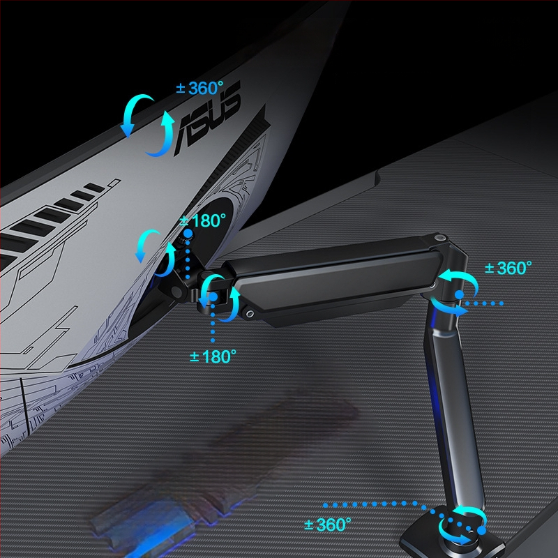 F80 VESA monitoria ranka, cantilever dizainas, mechaniniai valdymas, 15 kg apkrova, sieninis montavimas įmanomas