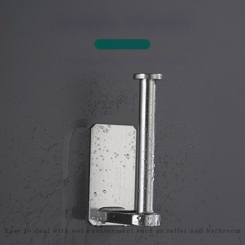 Nerūdijančio plieno 304 laikiklis tualetiniam popieriui, sieninis, lipnus, kvadratinis dizainas, Yong Qi