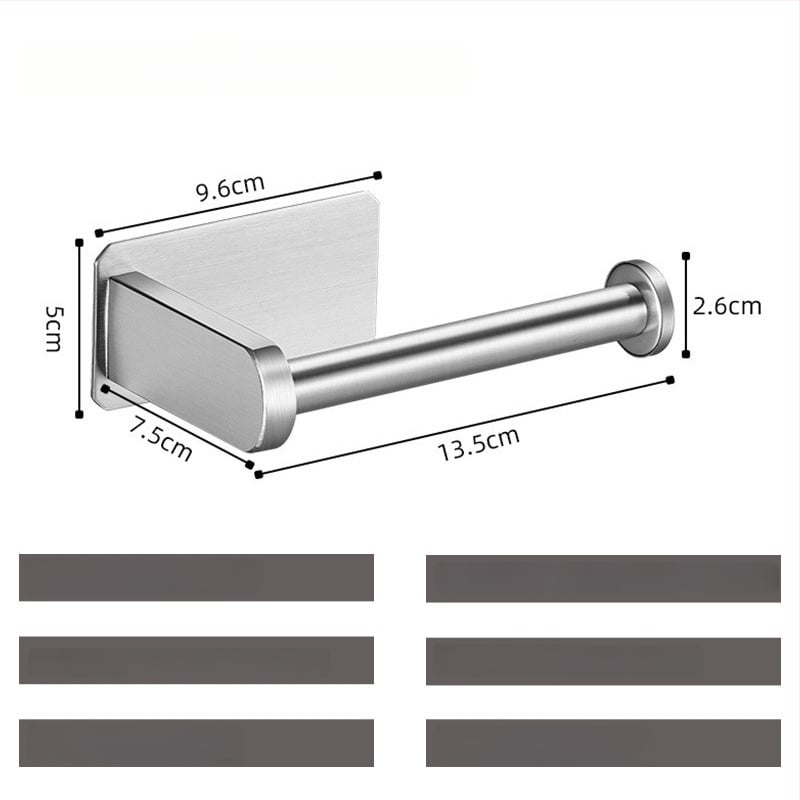 Nerūdijančio plieno 304 laikiklis tualetiniam popieriui, sieninis, lipnus, kvadratinis dizainas, Yong Qi